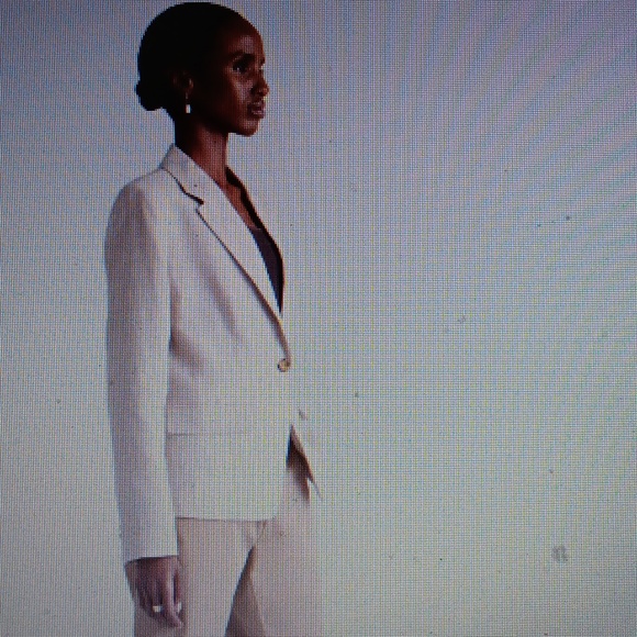 QUINCE..EURO LINEN STRUCTURED BLAZER..LARGE - Picture 3 of 9